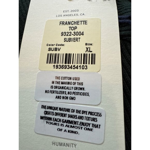 Citizens of Humanity Franchette Top for Women, Size XL, Green - New With Tag - Picture 6 of 9